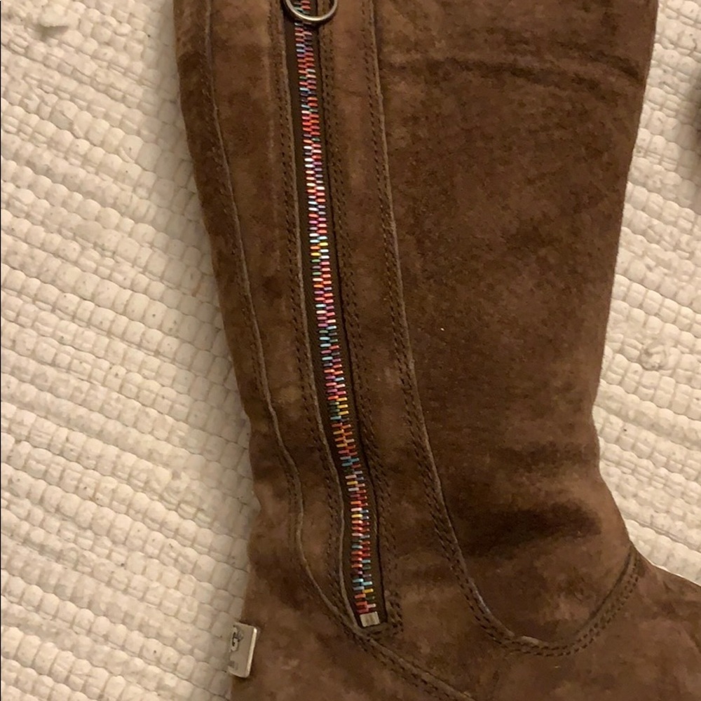 Ugg tall rainbow zip chocolate boot - Picture 2 of 6